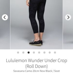 Lululemon Wunder Under *roll down crop